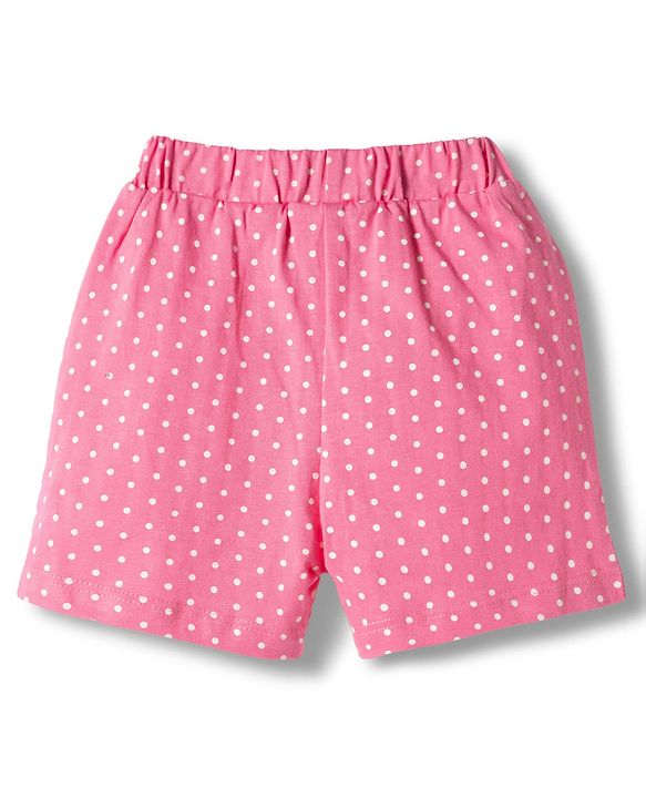 Babyhug Single Jersey Knit Mid Thigh Printed Shorts with Bow Applique Pack of 3 - Multicolor