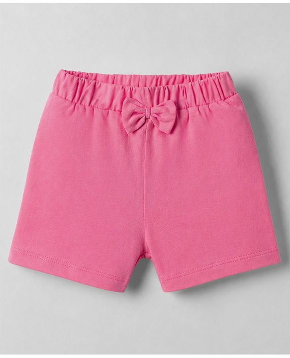 Babyhug Single Jersey Knit Mid Thigh Floral Printed Shorts With Bow Applique Pack Of 3 - Multicolor