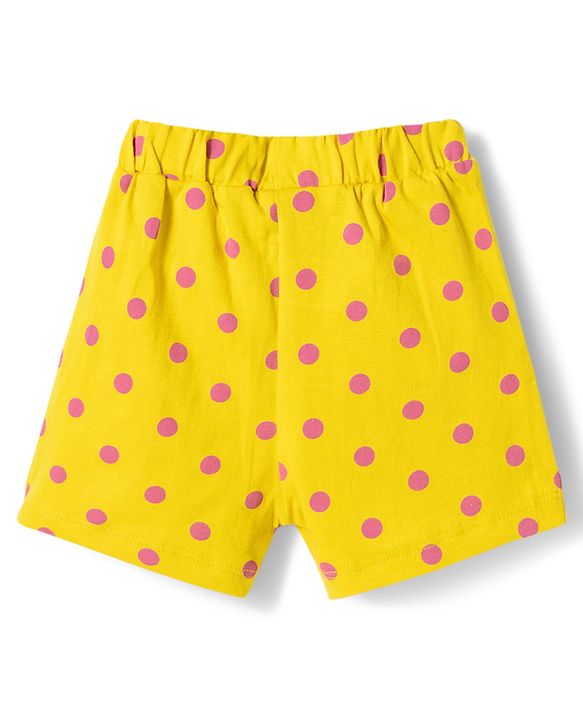 Babyhug Single Jersey Knit Mid Thigh Floral Printed Shorts with Bow Applique Pack of 3 - Multicolor