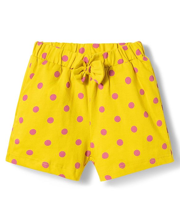 Babyhug Single Jersey Knit Mid Thigh Floral Printed Shorts with Bow Applique Pack of 3 - Multicolor