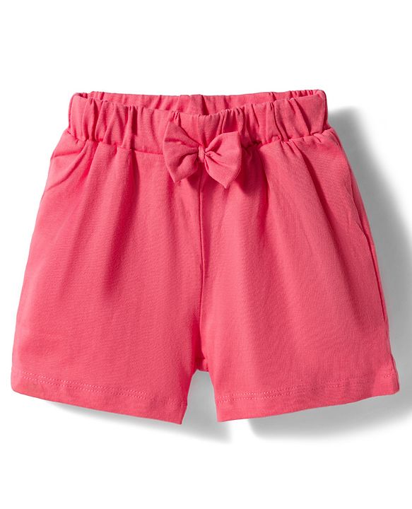 Babyhug Single Jersey Knit Mid Thigh Floral Printed Shorts with Bow Applique Pack of 3 - Multicolor