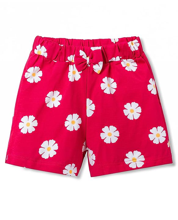 Babyhug Single Jersey Knit Mid Thigh Printed Shorts Pack of 3 - Multicolor