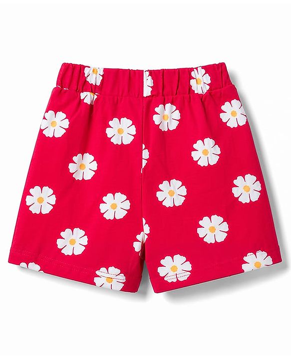 Babyhug Single Jersey Knit Mid Thigh Printed Shorts Pack of 3 - Multicolor