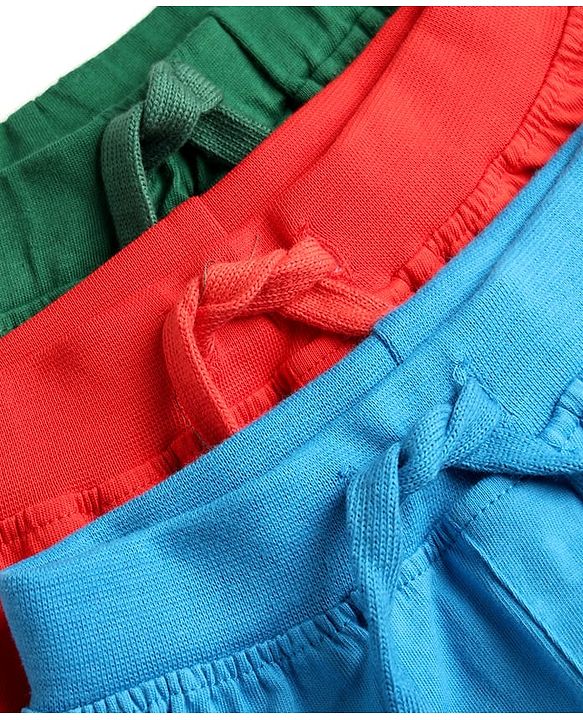 Babyhug Single Jersey Knit Mid Thigh Shorts With Vehicle Print Pack of 3 - Multicolor