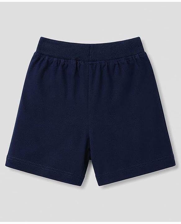 Babyhug 100% Cotton Single Jersey Knit Mid Thigh Nautical Theme Printed & Striped Shorts Pack of 3 - Multicolor