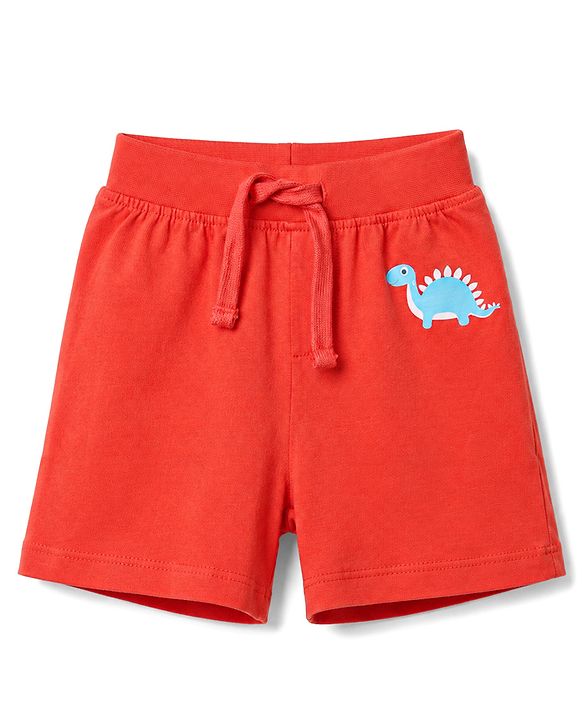 Babyhug Single Jersey Knit Mid Thigh Printed Shorts Pack of 3 - Multicolor