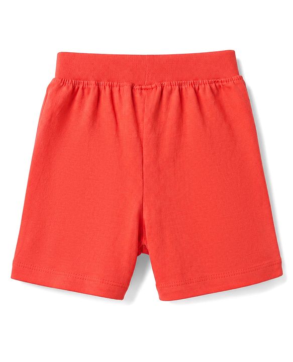 Babyhug Single Jersey Knit Mid Thigh Printed Shorts Pack of 3 - Multicolor