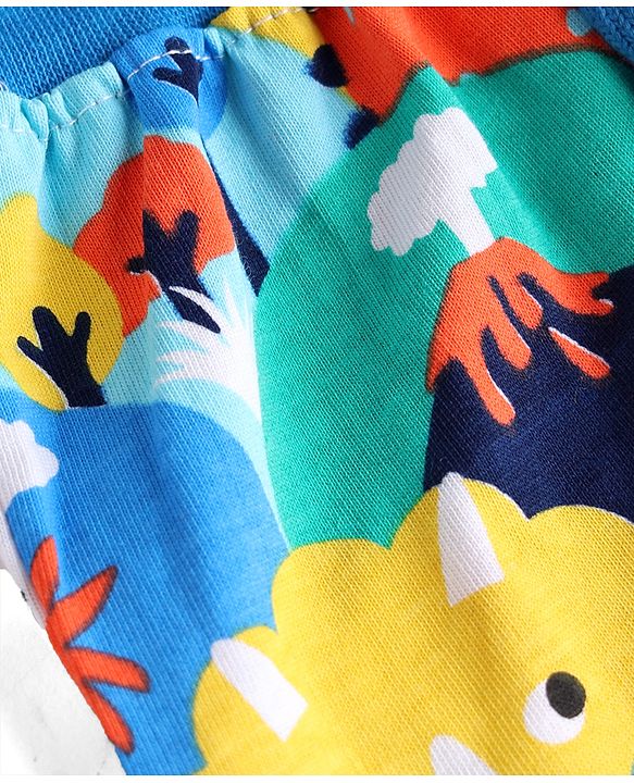 Babyhug Single Jersey Knit Mid Thigh Printed Shorts Pack of 3 - Multicolor