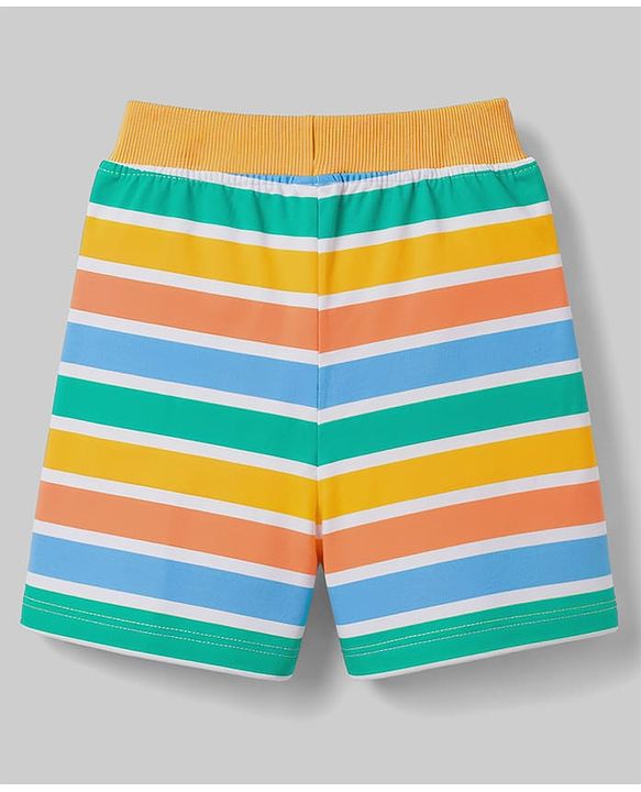Babyhug Single Jersey Knit Mid Thigh Printed Shorts Pack of 3 - Multicolor