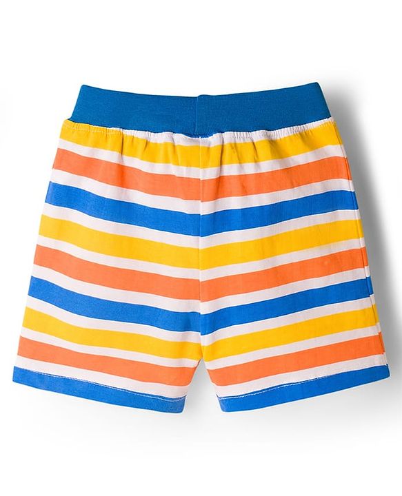 Babyhug Single Jersey Knit Mid Thigh Shorts with Animal Print Pack of 3 - Multicolor