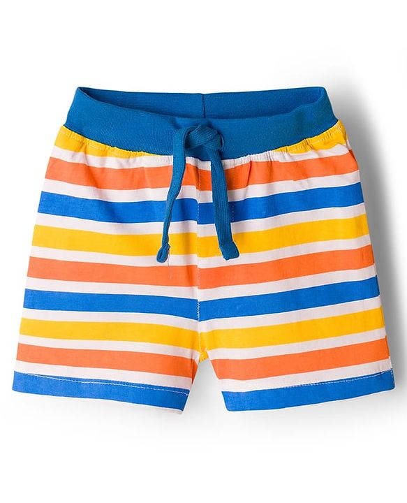 Babyhug Single Jersey Knit Mid Thigh Shorts with Animal Print Pack of 3 - Multicolor