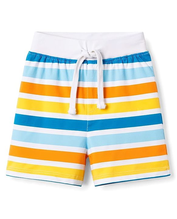 Babyhug Single Jersey Knit Mid Thigh Striped & Printed Shorts Pack of 3 - Multicolor