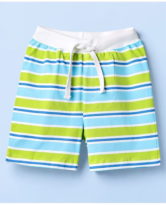 Babyhug Single Jersey Knit Mid Thigh Shorts with Dino Print Pack of 3 - Multicolor