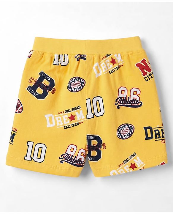 Babyhug Single Jersey Knit Mid Thigh Printed Shorts Pack of 3 - Multicolor