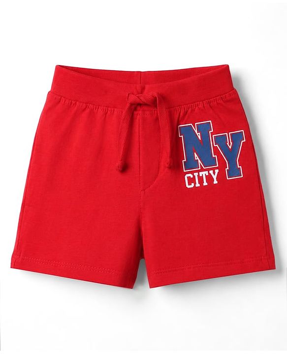 Babyhug Single Jersey Knit Mid Thigh Printed Shorts Pack of 3 - Multicolor