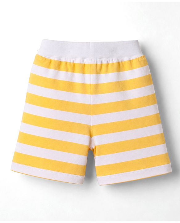 Babyhug Single Jersey Knit Mid Thigh Shorts with Animal Print Pack of 3 - Multicolor