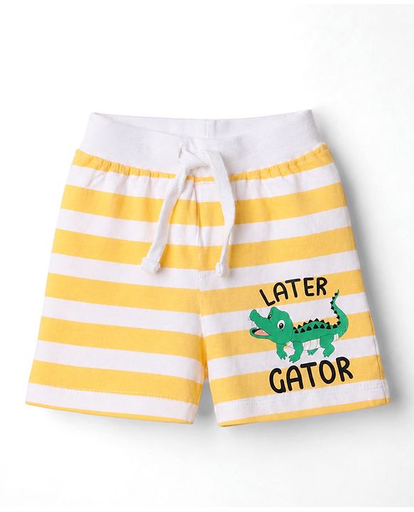 Babyhug Single Jersey Knit Mid Thigh Shorts with Animal Print Pack of 3 - Multicolor