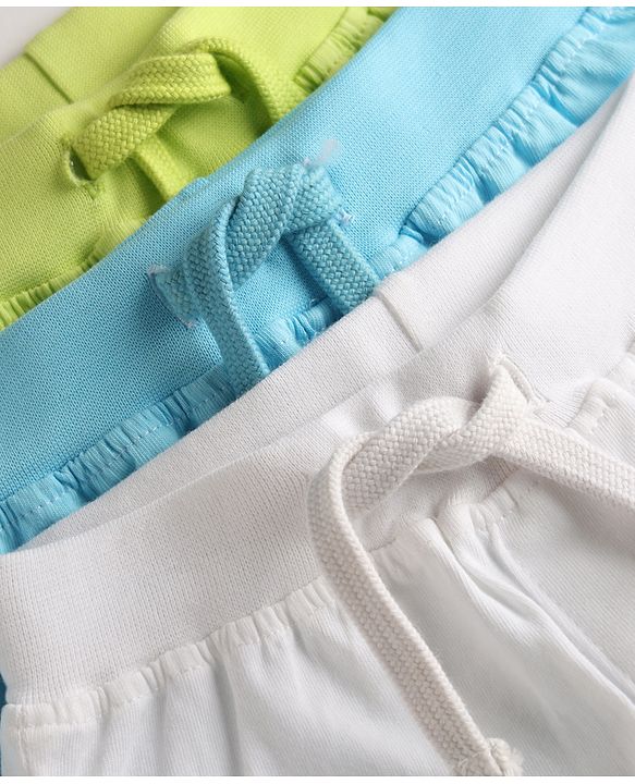 Babyhug Single Jersey Knit Mid Thigh Printed Shorts Pack of 3 - Multicolor