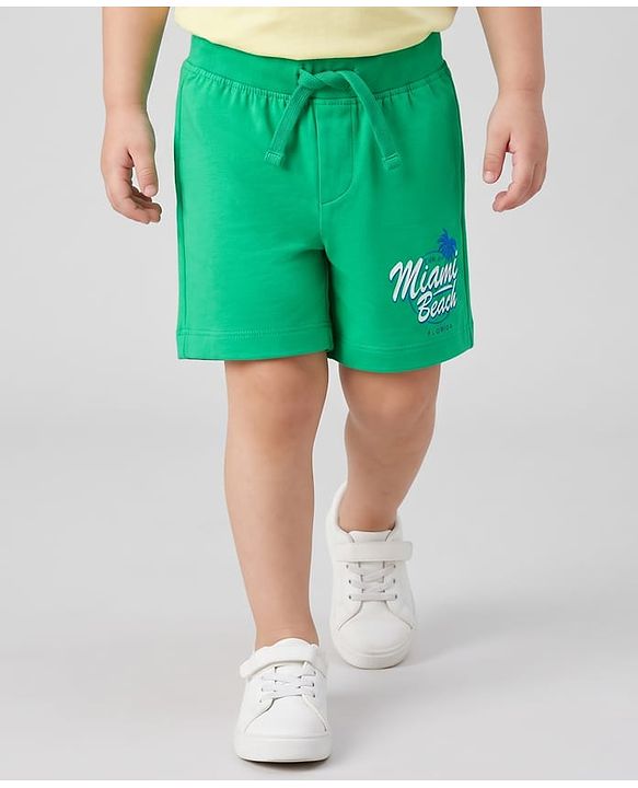 Babyhug Single Jersey Knit Mid Thigh Printed Shorts Pack of 3 - Multicolor