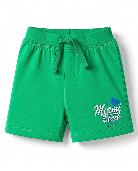 Babyhug Single Jersey Knit Mid Thigh Printed Shorts Pack of 3 - Multicolor