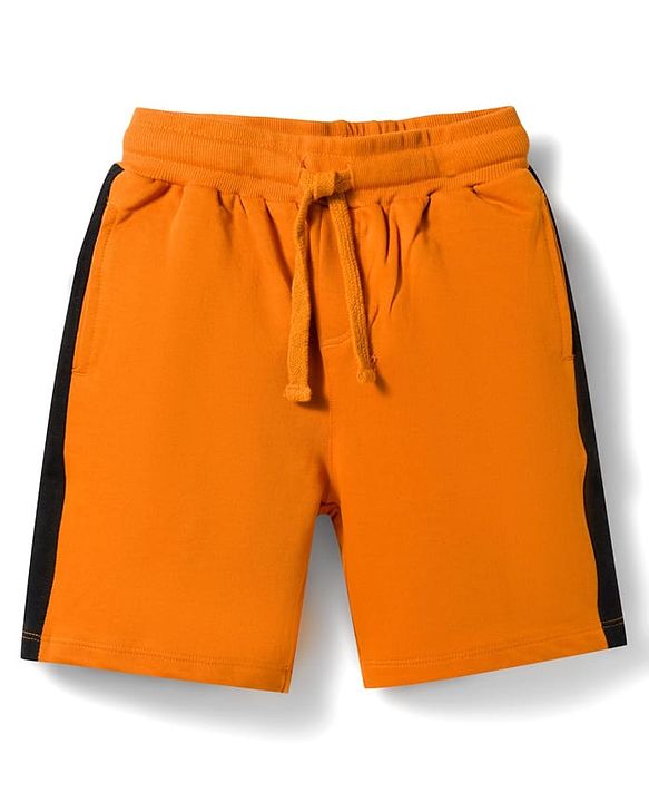 Pine Kids Single Jersey Knit Half Sleeves T-Shirt & Shorts Set with Text Print - Peach