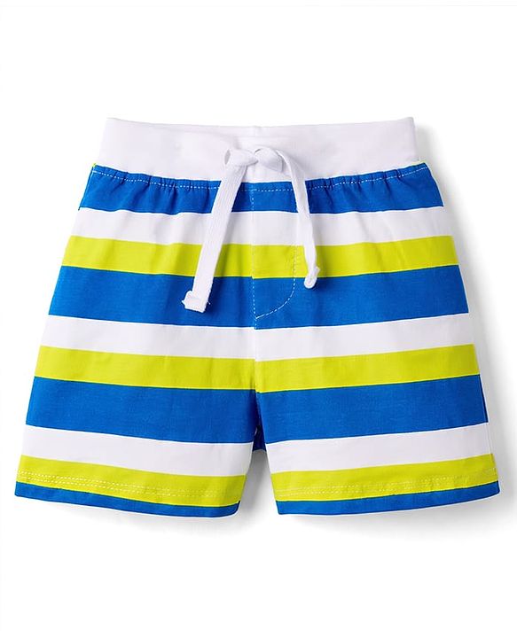 Babyhug Single Jersey Knit MId Thigh Shorts Pack of 3 - Multicolor