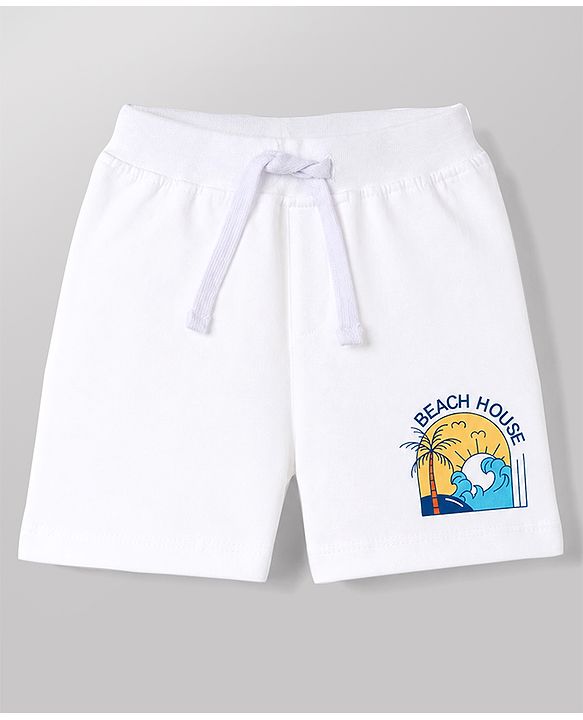 Babyhug 100% Cotton Single Jersey Knit Mid Thigh Printed Shorts Pack of 5 - Multicolor