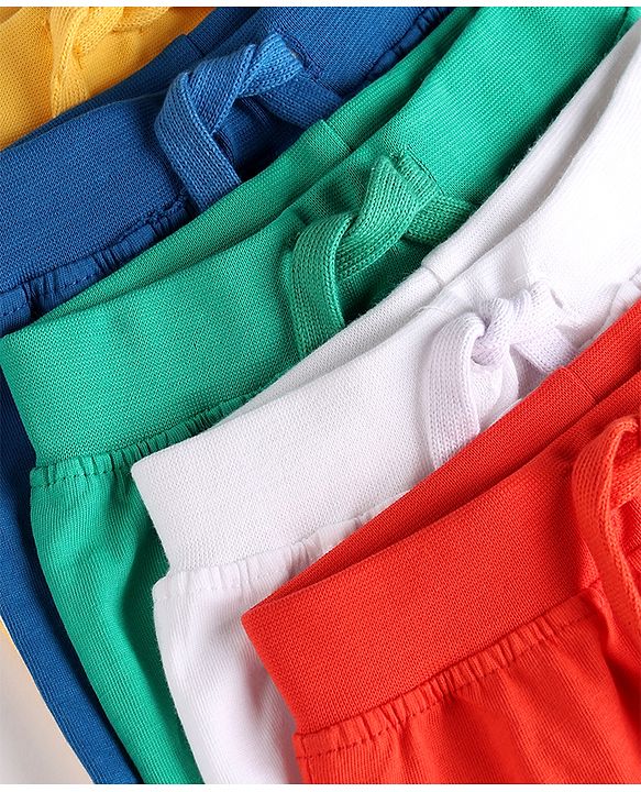 Babyhug 100% Cotton Single Jersey Knit Mid Thigh Printed Shorts Pack of 5 - Multicolor
