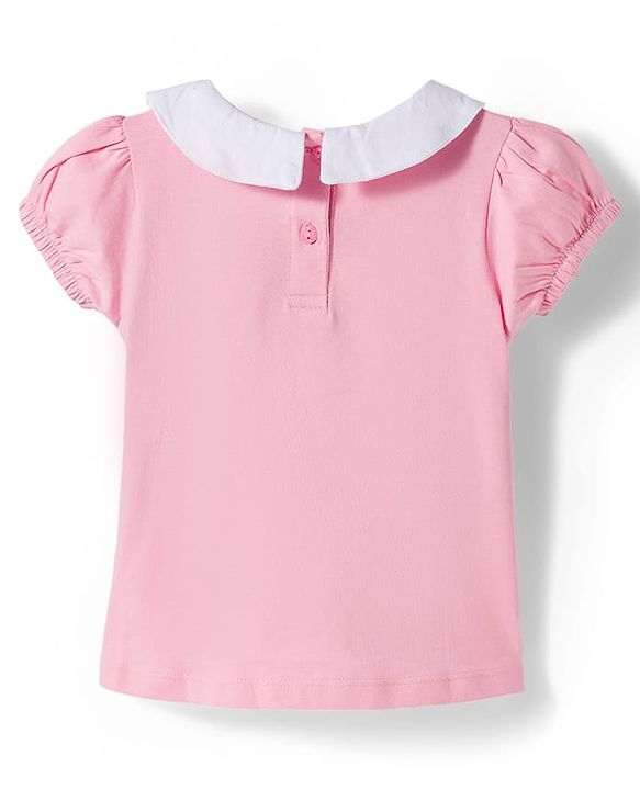 Babyhug 100% Cotton Woven Floral Embroidered Frock With Inner Tee - Navy Blue & Pink