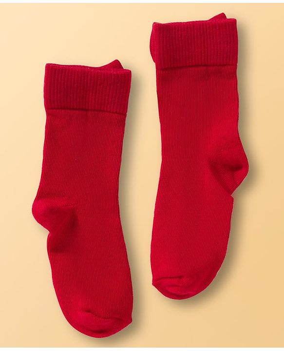 Cute Walk by Babyhug Ankle Length Solid Colour Socks with Bow Design Pack of 3 - Red White & Navy