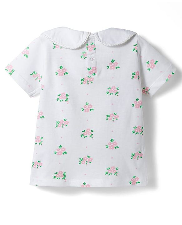 Babyhug Single Jersey Knit Frock & Half Sleeves Inner Tee With Bunny Embroidery - Pink