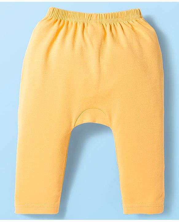 Babyhug Interlock Knit Full Length Diaper Leggings with Musical Print & Stripes Pack of 3 - Multicolor