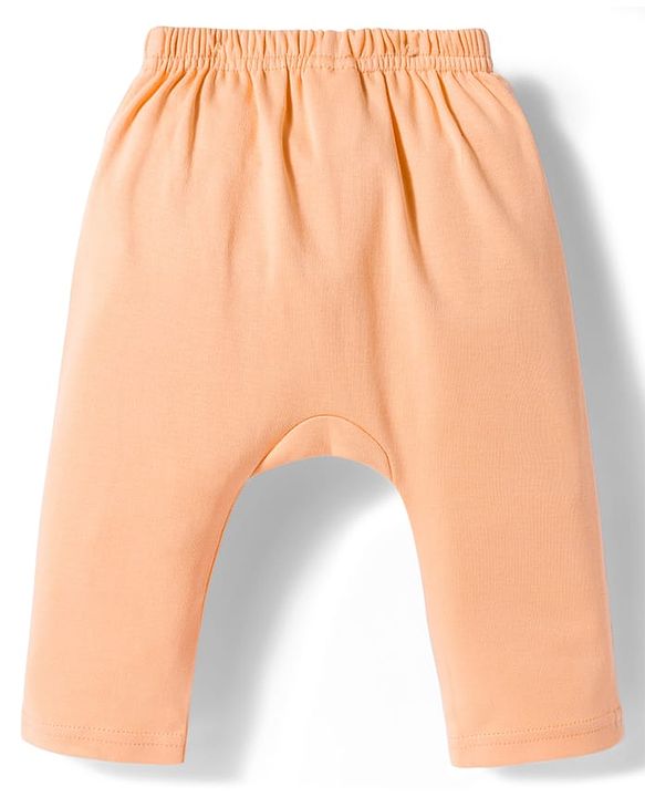 Babyhug Cotton Knit Full Length Diaper Pants With Nautical Theme Print Pack Of 3 - Blue White & Orange