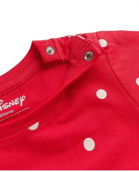 Babyhug Disney Single Jersey Knit Half Sleeves Shorts Night Suit With Chip N Dale Graphics - Red