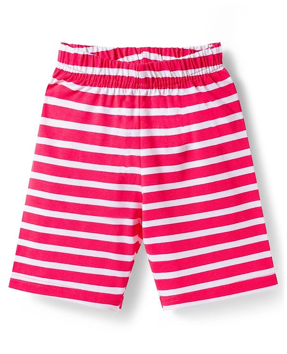 Babyhug Disney Single Jersey Knit Half Sleeves T-Shirts & Shorts Night Suit with Winnie & Friends Graphics Pack of 2 - Red & Orange