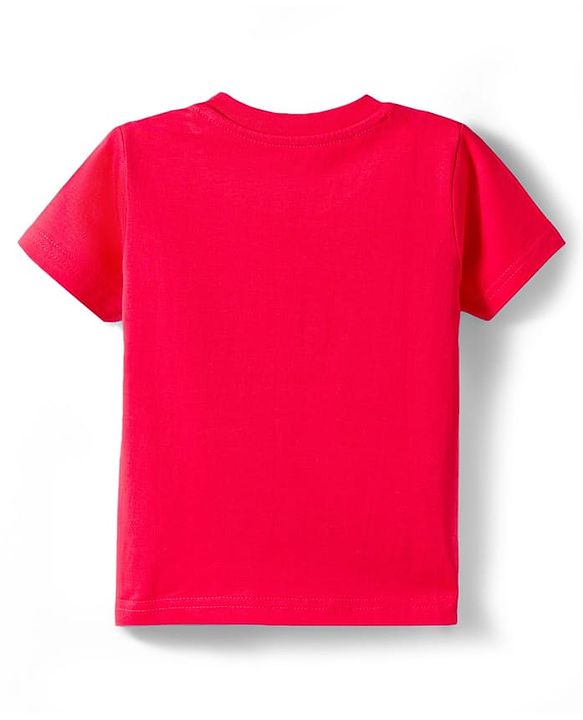 Babyhug Disney Single Jersey Knit Half Sleeves T-Shirts & Shorts Night Suit with Winnie & Friends Graphics Pack of 2 - Red & Orange