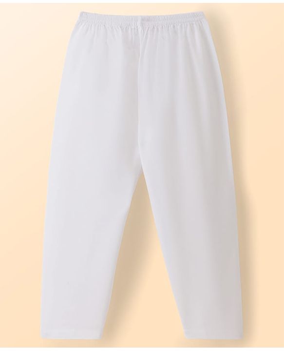 Babyhug 100% Cotton Woven Full Length Embroidered Kurta & Pyjama Set - Navy Blue