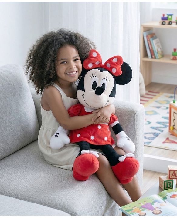 Babyhug Disney Minnie Mouse Soft Toy 50 cm Premium Plush Stuffed Toy Super Soft & Washable Perfect for Cuddle & Gifting Imaginative Play Sleep Companion for Kids BIS Certified Home & Car Décor