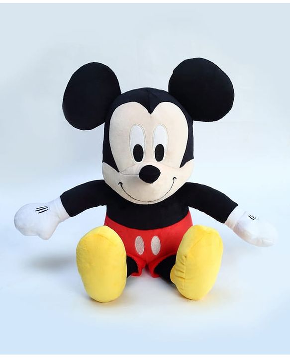 Babyhug Disney Mickey Mouse Soft Toy| Premium Plush Stuffed Toy for Kids| Super Soft & Washable| Perfect for Gifting, Imaginative Play & Emotional Development| Cuddly Toy| BIS Certified - Height 28 cm