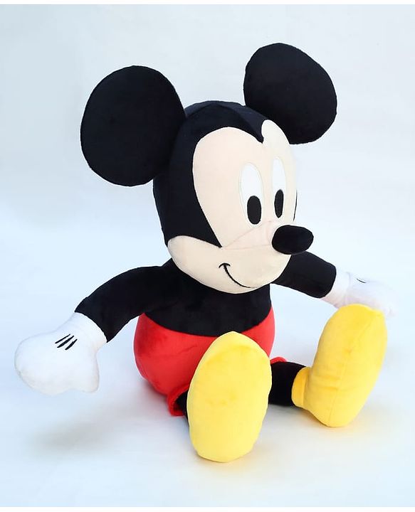 Babyhug Disney Mickey Mouse Soft Toy| Premium Plush Stuffed Toy for Kids| Super Soft & Washable| Perfect for Gifting, Imaginative Play & Emotional Development| Cuddly Toy| BIS Certified - Height 28 cm