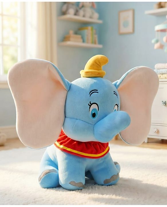 Babyhug Disney Dumbo Elephant Soft Toy 35 cm| Premium Plush Stuffed Toy for Kids| Super Soft & Washable| Perfect for Gifting| Imaginative Play & Emotional Development| Cuddly Toy| BIS Certified