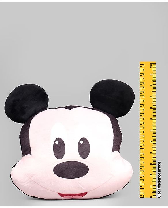 Babyhug Disney Mickey Mouse Shape Pillow - 14 Inch| Soft & Comfortable Kids Cushion| Cute Cartoon Character Design| Decorative Pillow for Kids Room| Lightweight & Travel Friendly| Sleeping Pillow