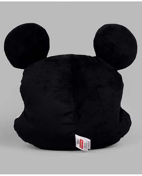 Babyhug Disney Mickey Mouse Shape Pillow - 14 Inch| Soft & Comfortable Kids Cushion| Cute Cartoon Character Design| Decorative Pillow for Kids Room| Lightweight & Travel Friendly| Sleeping Pillow