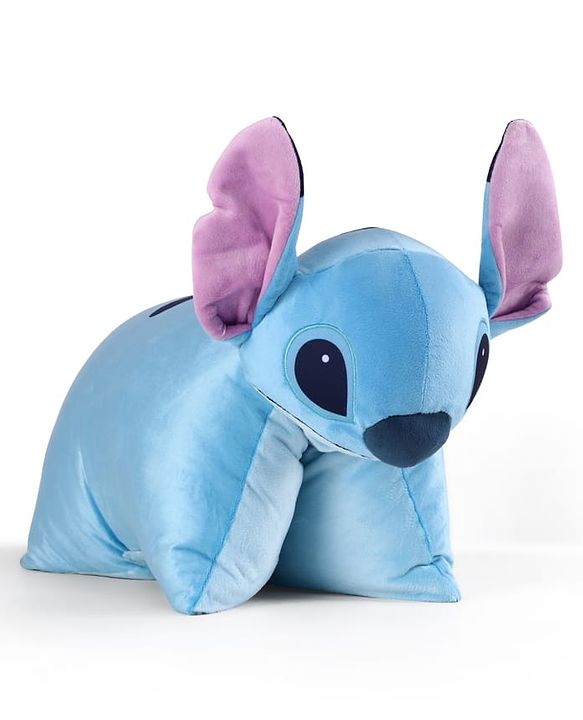Babyhug Disney Stitch Convertible Plush Pillow| 2-in-1 Foldable Soft Toy & Cushion| Ultra-Soft Cuddle Buddy for Sleep & Play| Travel Friendly| Kids Nursery  & Car Decor| 0+ Months| BIS Certified