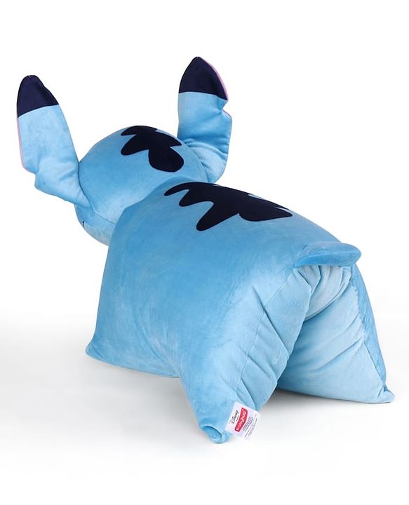 Babyhug Disney Stitch Convertible Plush Pillow| 2-in-1 Foldable Soft Toy & Cushion| Ultra-Soft Cuddle Buddy for Sleep & Play| Travel Friendly| Kids Nursery  & Car Decor| 0+ Months| BIS Certified