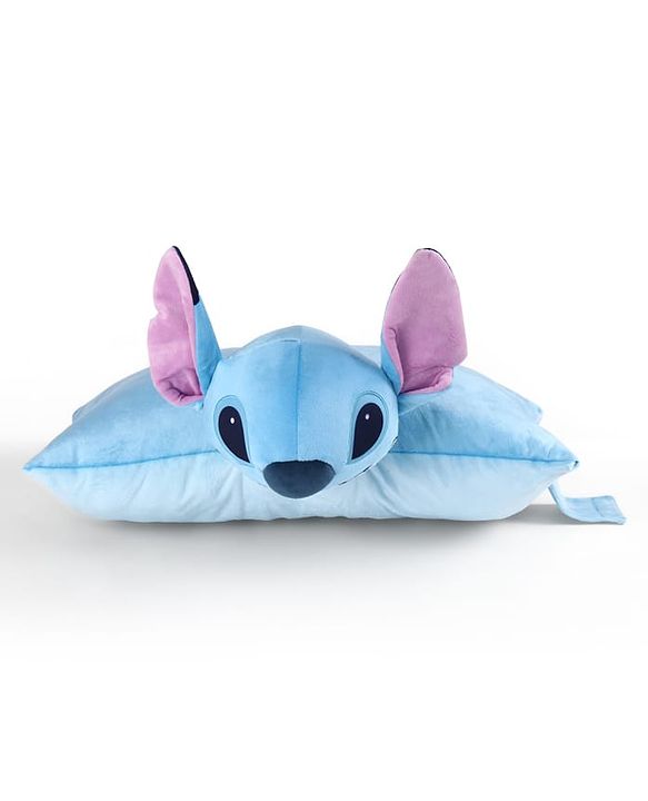 Babyhug Disney Stitch Convertible Plush Pillow| 2-in-1 Foldable Soft Toy & Cushion| Ultra-Soft Cuddle Buddy for Sleep & Play| Travel Friendly| Kids Nursery  & Car Decor| 0+ Months| BIS Certified