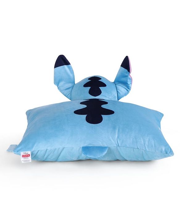 Babyhug Disney Stitch Convertible Plush Pillow| 2-in-1 Foldable Soft Toy & Cushion| Ultra-Soft Cuddle Buddy for Sleep & Play| Travel Friendly| Kids Nursery  & Car Decor| 0+ Months| BIS Certified