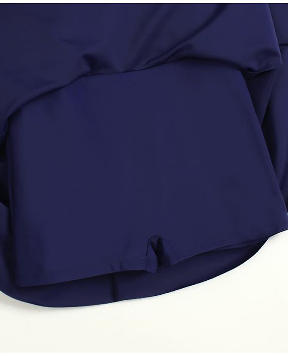 Pine Kids Half Raglan Sleeves Frock Swimsuit - Navy Blue