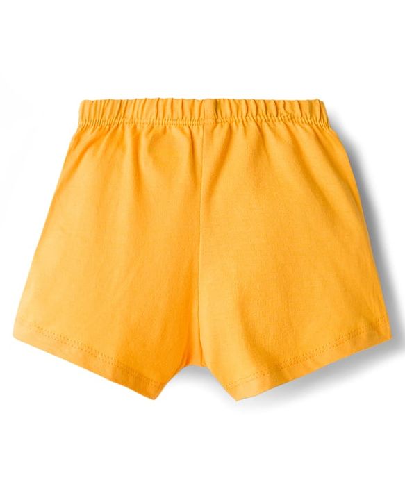 Babyhug 100% Cotton Single Jersey Knit Trunks With Jungle Theme Print Pack of 3 - Yellow White & Orange