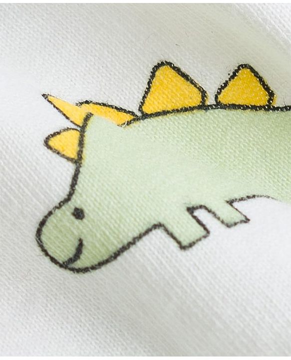 Babyhug 100% Cotton Knit Striped & Dino Printed Briefs Pack of 3 - Multicolor